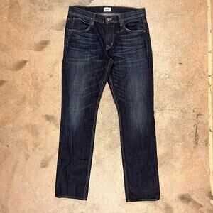 Hudson USA Made Jeans Mens 34 Blue Dark Wash Straight Stretch RN 107906